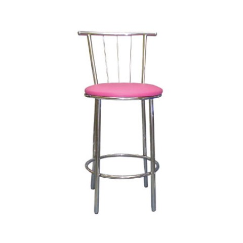 Banqueta star alta cromada